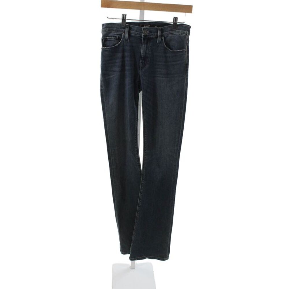 Hudson Womens Straight Jeans Blue Mid Rise Button Fly Size 25